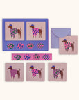 Bonjour, Mes Amis Mini Note Card Set with Stickers