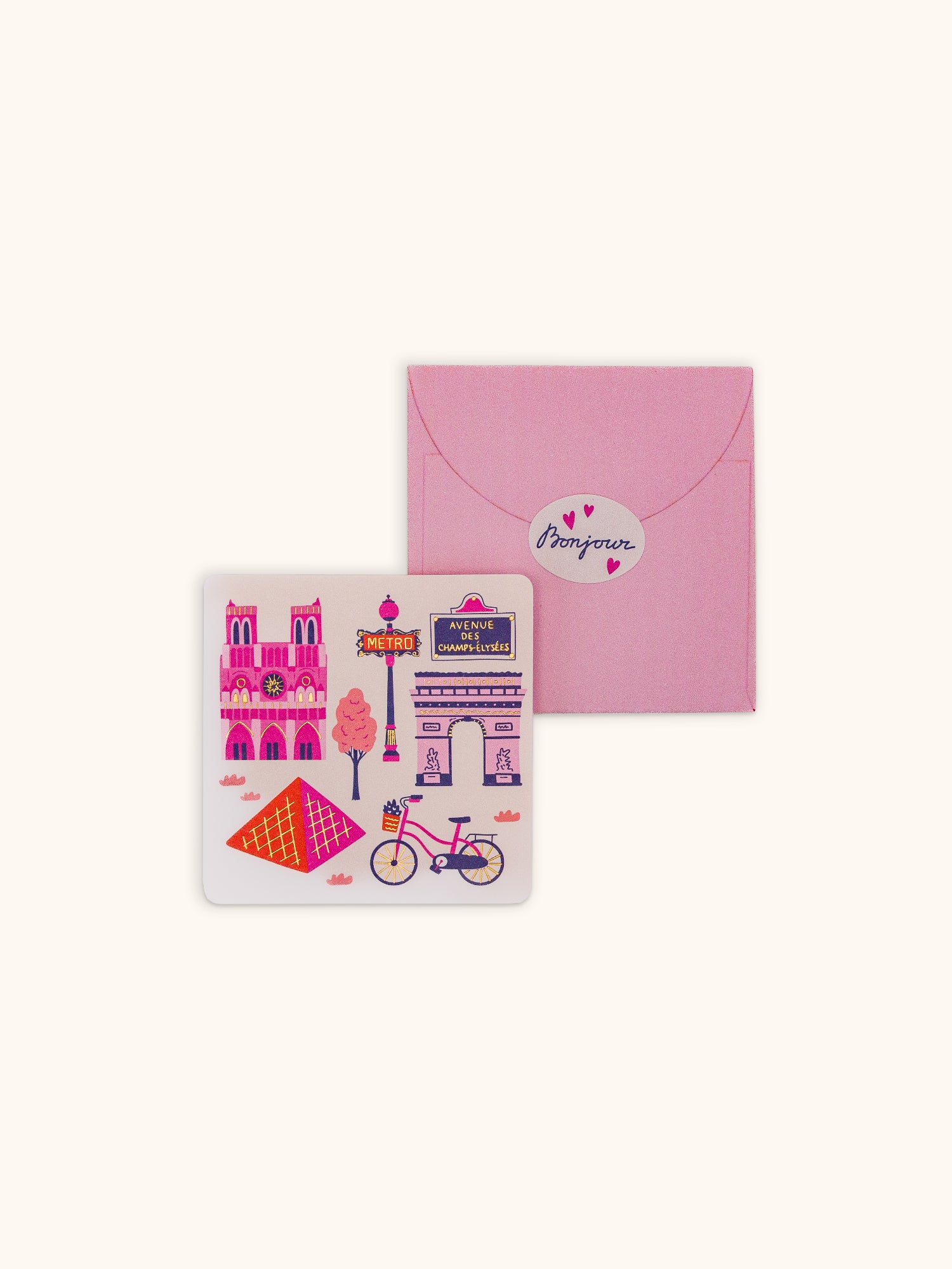 Rues de Paris Mini Note Card Set with Stickers