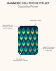 Cascading Plumes Magnetic Cell Phone Wallet