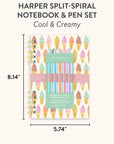 Cool & Creamy Harper Split-Spiral Notebook & Pen Set