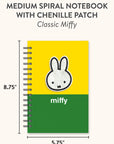 Classic Miffy Medium Spiral Notebook with Chenille Patch