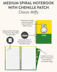 Classic Miffy Medium Spiral Notebook with Chenille Patch
