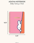 Miffy Taking a Peek Agatha Notebook with Pocket & Stickers