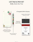 Miffy Deck the Tree Magnetic List Pad & Gel Pen Set