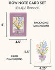 Blissful Bouquet Bow Note Card Set