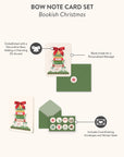 Bookish Christmas Bow Note Card Set