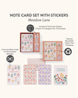 Meadow Lane Assorted Note Card Set with Stickers