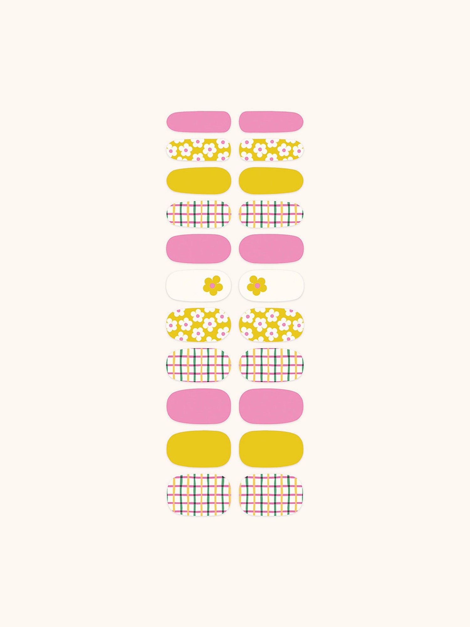 Crisscross Daisies Mani Nail Wrap Kit