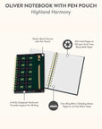 Highland Harmony Oliver Notebook with Pen Pocket