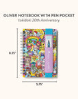 tokidoki 20th Anniversary Oliver Notebook with Pen Pocket