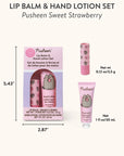 Pusheen Sweet Strawberry Lip Balm & Hand Lotion Set