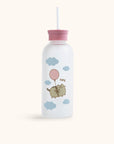 Pusheen Balloon Ride Glass Water Bottle with Straw