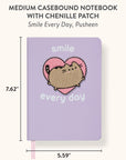 Pusheen Smile Every Day Chenille Patch Medium Casebound Notebook