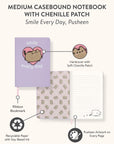 Pusheen Smile Every Day Chenille Patch Medium Casebound Notebook