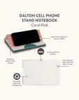 Coral Pink Dalton Cell Phone Stand Notebook