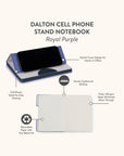 Royal Purple Dalton Cell Phone Stand Notebook