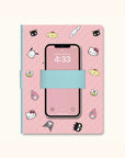 Hello Kitty and Friends Pink Pinstripe Casey Notebook with Phone Loop