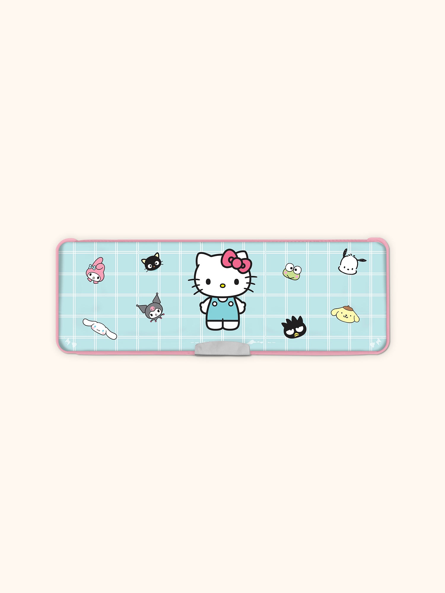 Hello Kitty and Friends Blue Grid Pencil Case