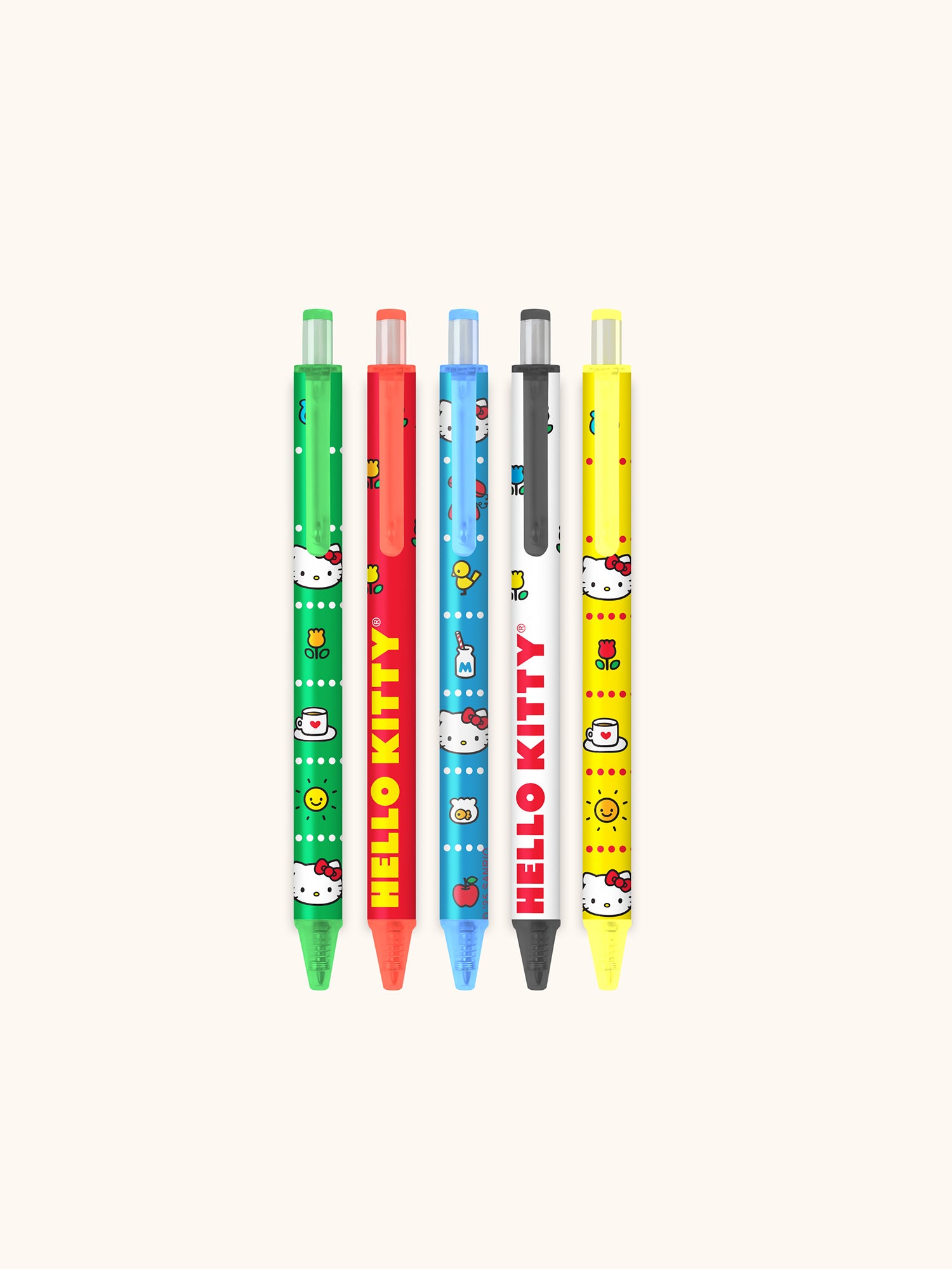 Retro Hello Kitty Soft-Touch Gel Pen Set