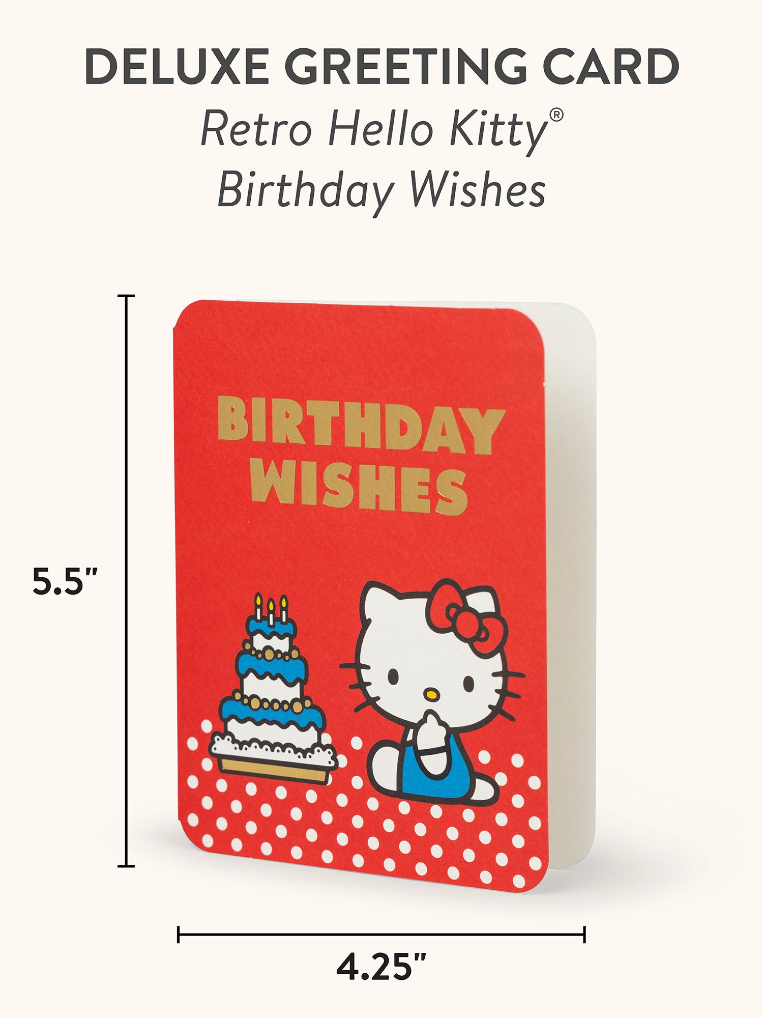 Retro Hello Kitty Birthday Wishes Deluxe Greeting Cards