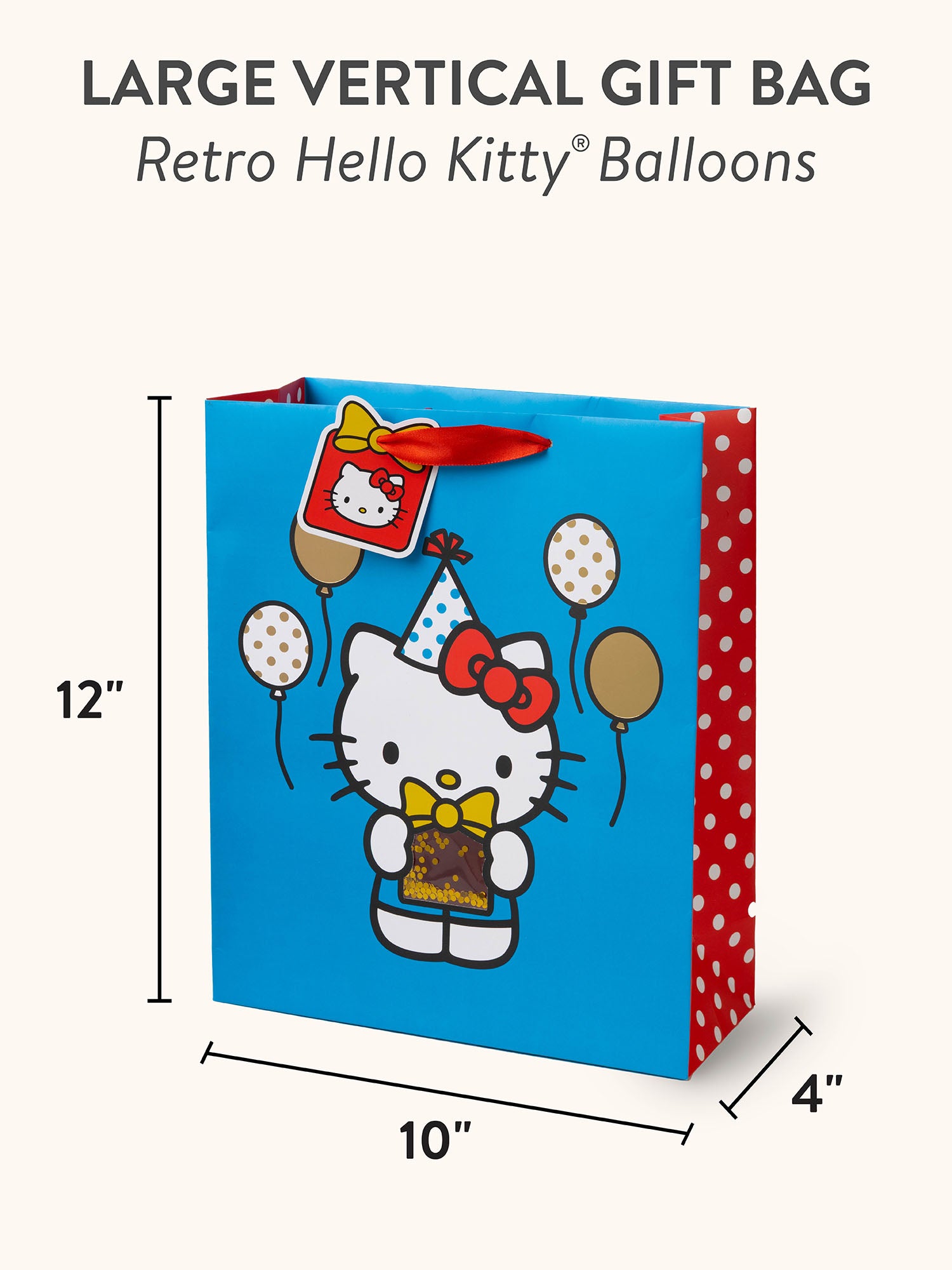 Retro Hello Kitty Balloons Large Gift Bag