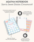 Sanrio Sweet Daisies Cinnamoroll Agatha Notebook with Pocket & Stickers