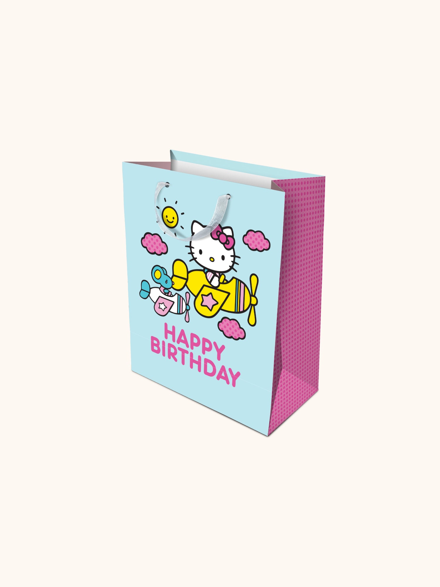 Hello Kitty Planes Happy Birthday Small Gift Bag