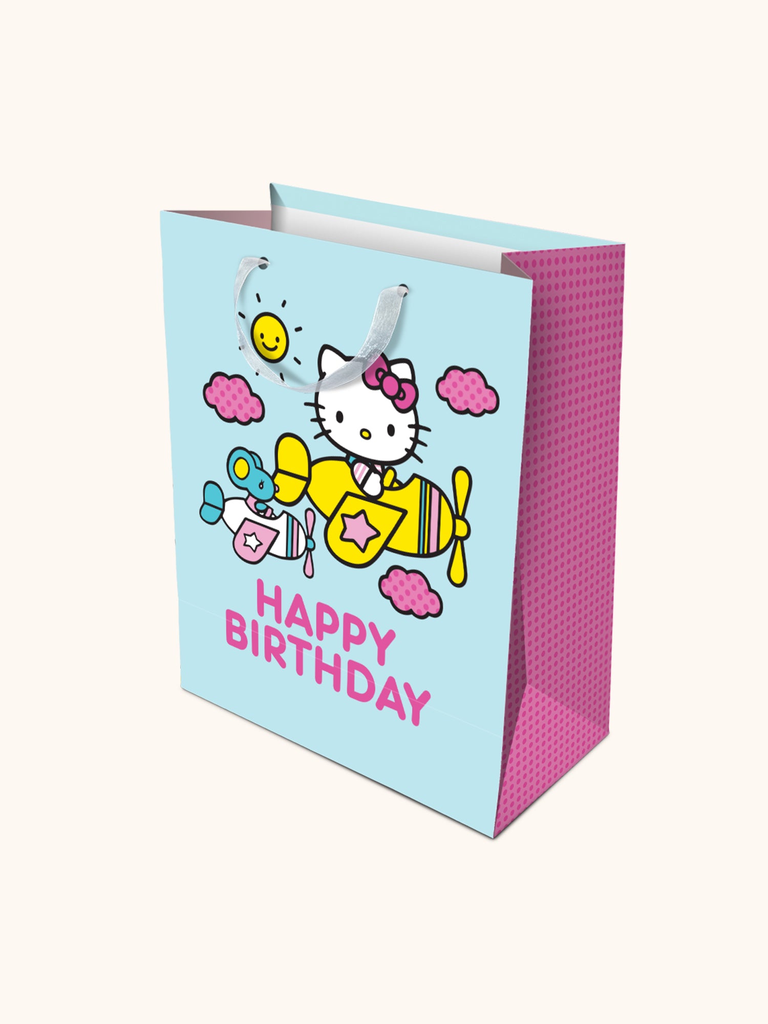 Hello Kitty Planes Happy Birthday Medium Gift Bag
