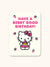 Hello Kitty Strawberry Lemonade Happy Birthday Deluxe Greeting Card