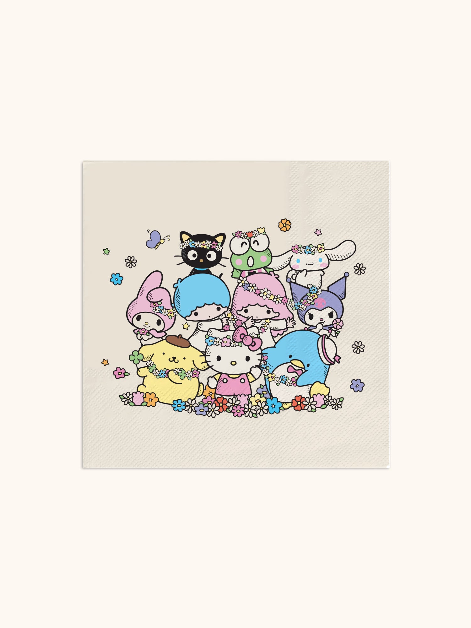 Hello Kitty and Friends Flower Crowns Beverage Napkins