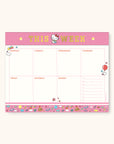 Hello Kitty College Letters Weekly Desk Pad