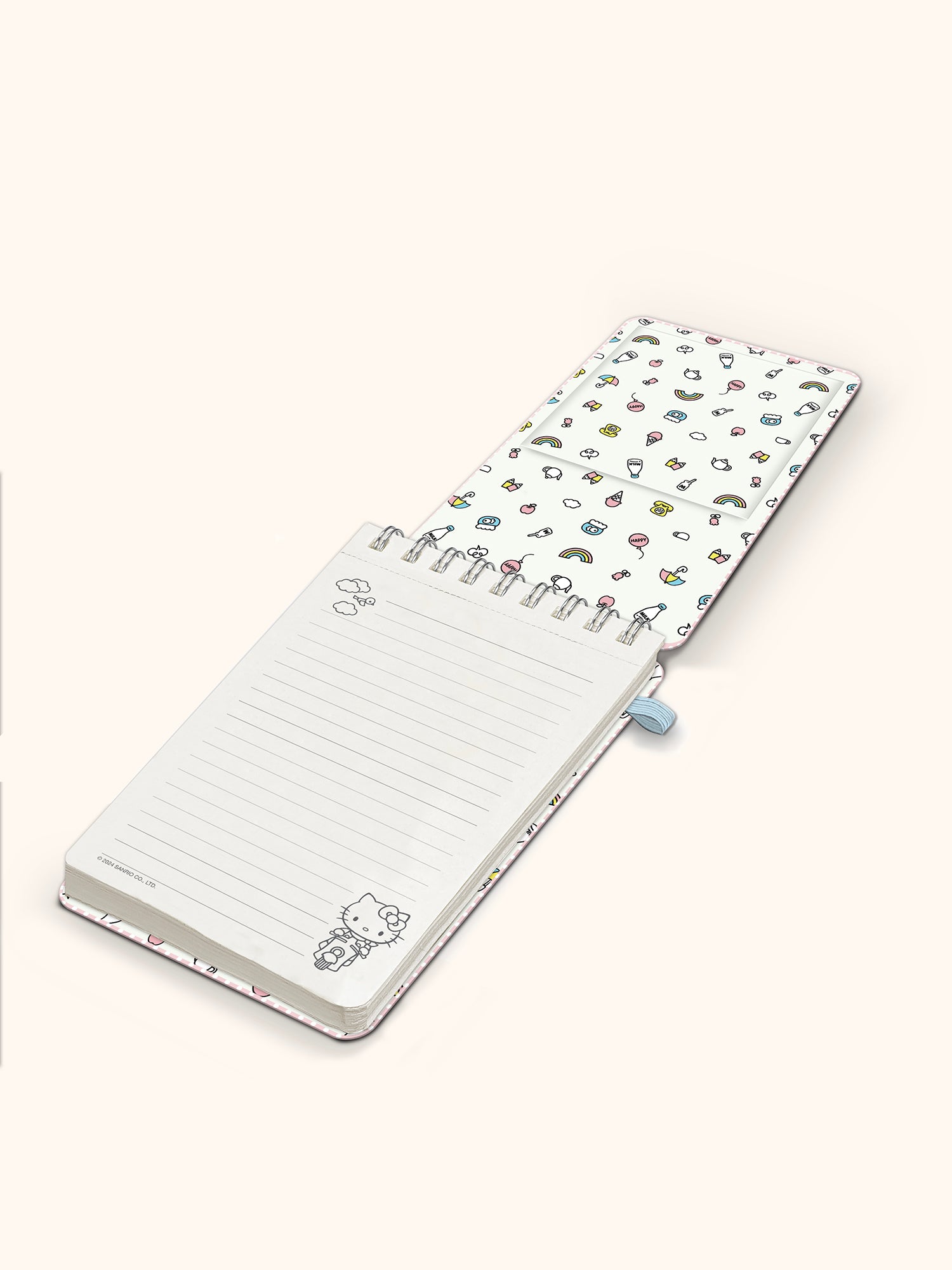 Hello Kitty Classic Pink Top-Spiral Notebook with Pen Loop