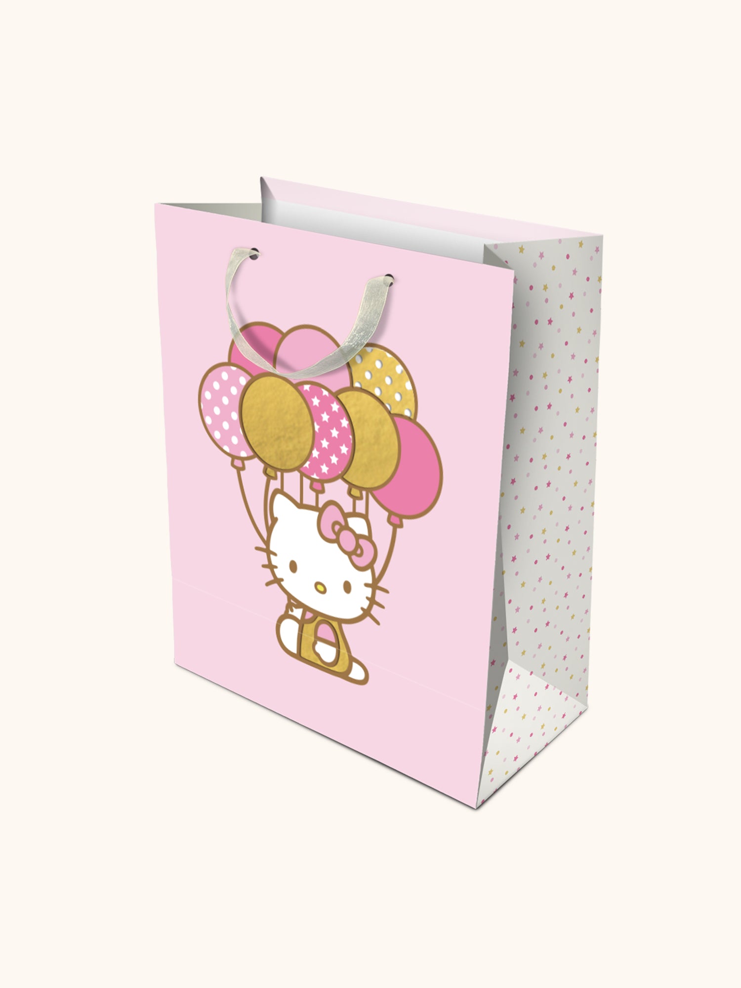Hello Kitty Pink & Gold Balloons Medium Gift Bag