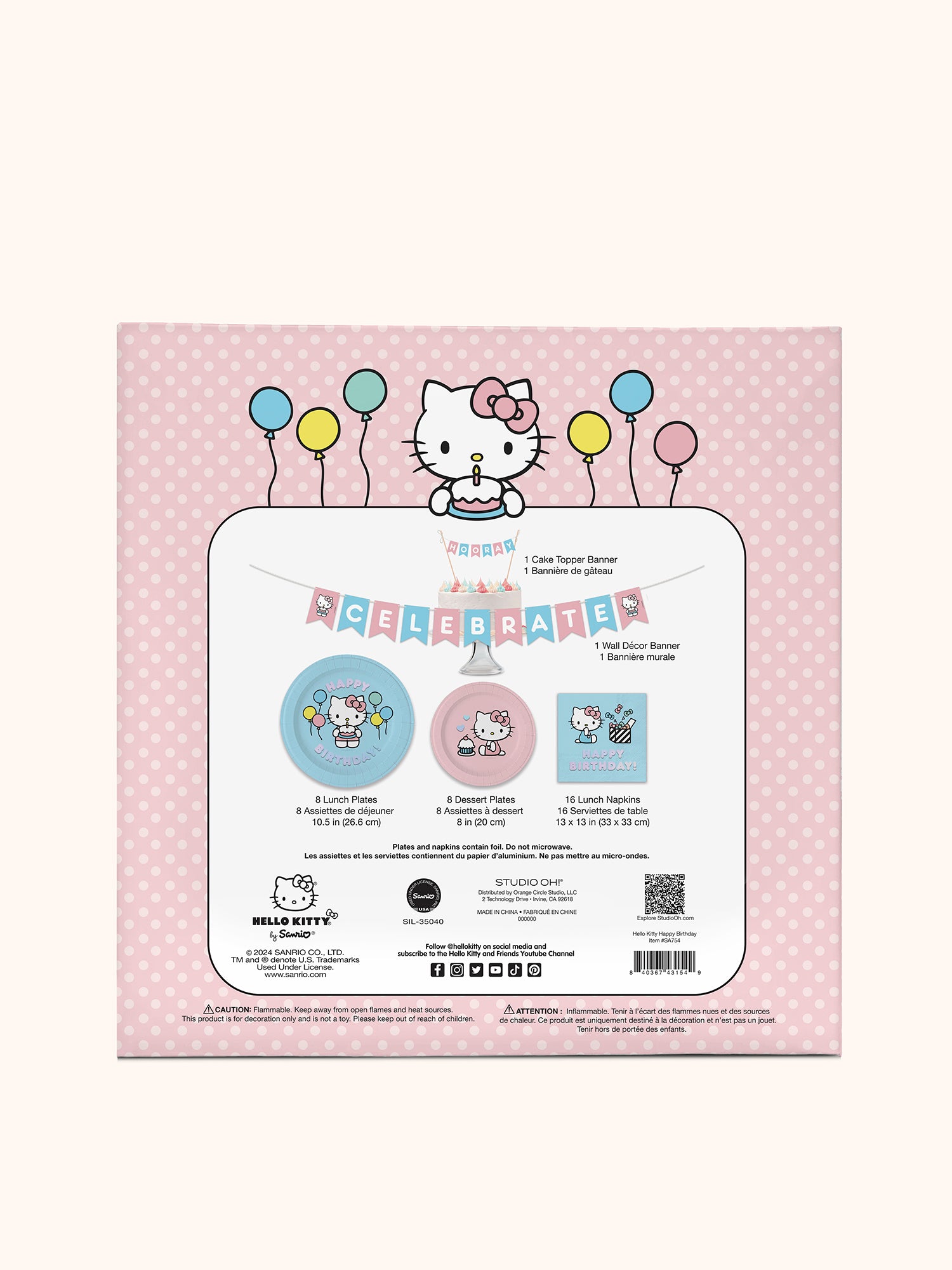 Hello Kitty Happy Birthday Paper Party Pack