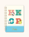 Hello Kitty and Friends College Letters Blue Agatha Notebook with Sticker Sheet