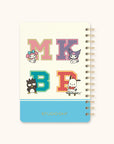 Hello Kitty and Friends College Letters Blue Agatha Notebook with Sticker Sheet