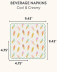 Cool & Creamy Scalloped Beverage Napkins