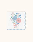 Romantic Rococo Scalloped Beverage Napkins