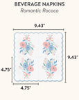 Romantic Rococo Scalloped Beverage Napkins