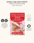 Cheery Christmas Dog Single-Use Soap Sheets
