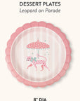 Leopard on Parade Scalloped Dessert Plates