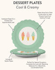 Cool & Creamy Scalloped Dessert Plates