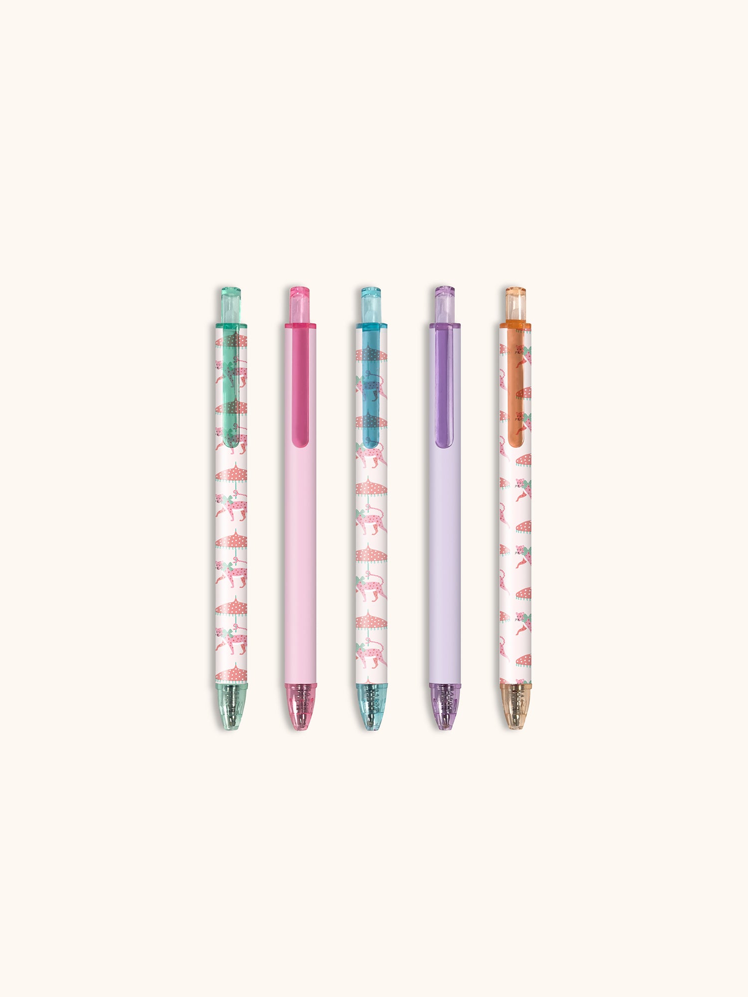 Leopard on Parade Soft-Touch Gel Pen Set