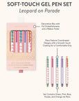 Leopard on Parade Soft-Touch Gel Pen Set