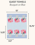 Bouquet on Blue Guest Towels