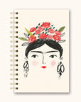 Portrait of Woman with Flower Crown Medium Spiral Notebook