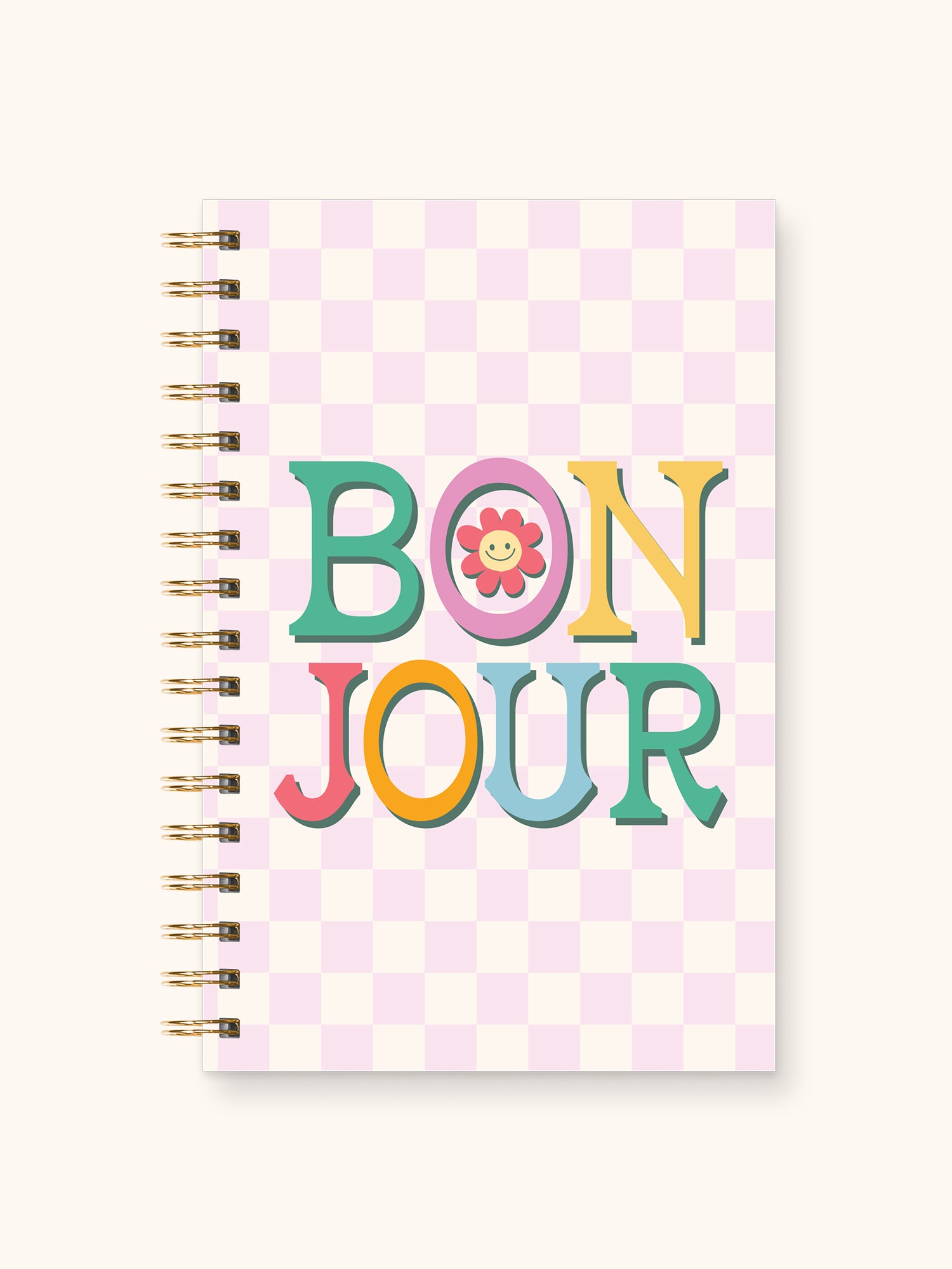 Bonjour Medium Spiral Notebook – Studio Oh!