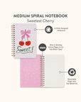 Sweetest Cherry Medium Spiral Notebook