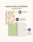 Pickleball Rally Medium Spiral Notebook