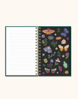 Midnight Garden Medium Spiral Notebook with Enamel Charm